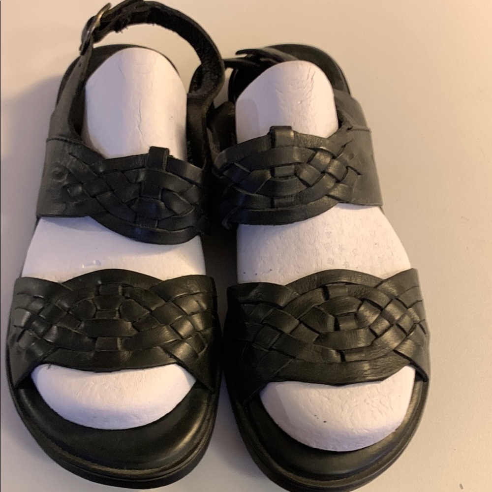 Børn Black Woven Strap Sandals